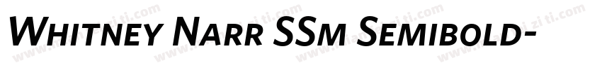 Whitney Narr SSm Semibold字体转换
